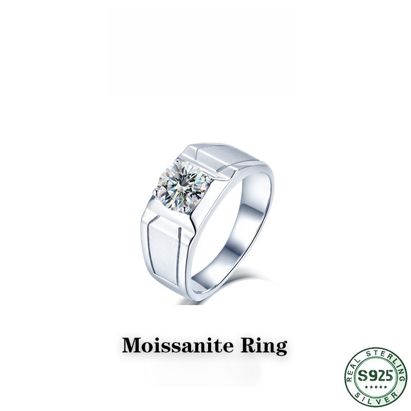 Hot selling s925 sterling silv - Moissanite Engagement Ring 1 Carat ulasan dan harga