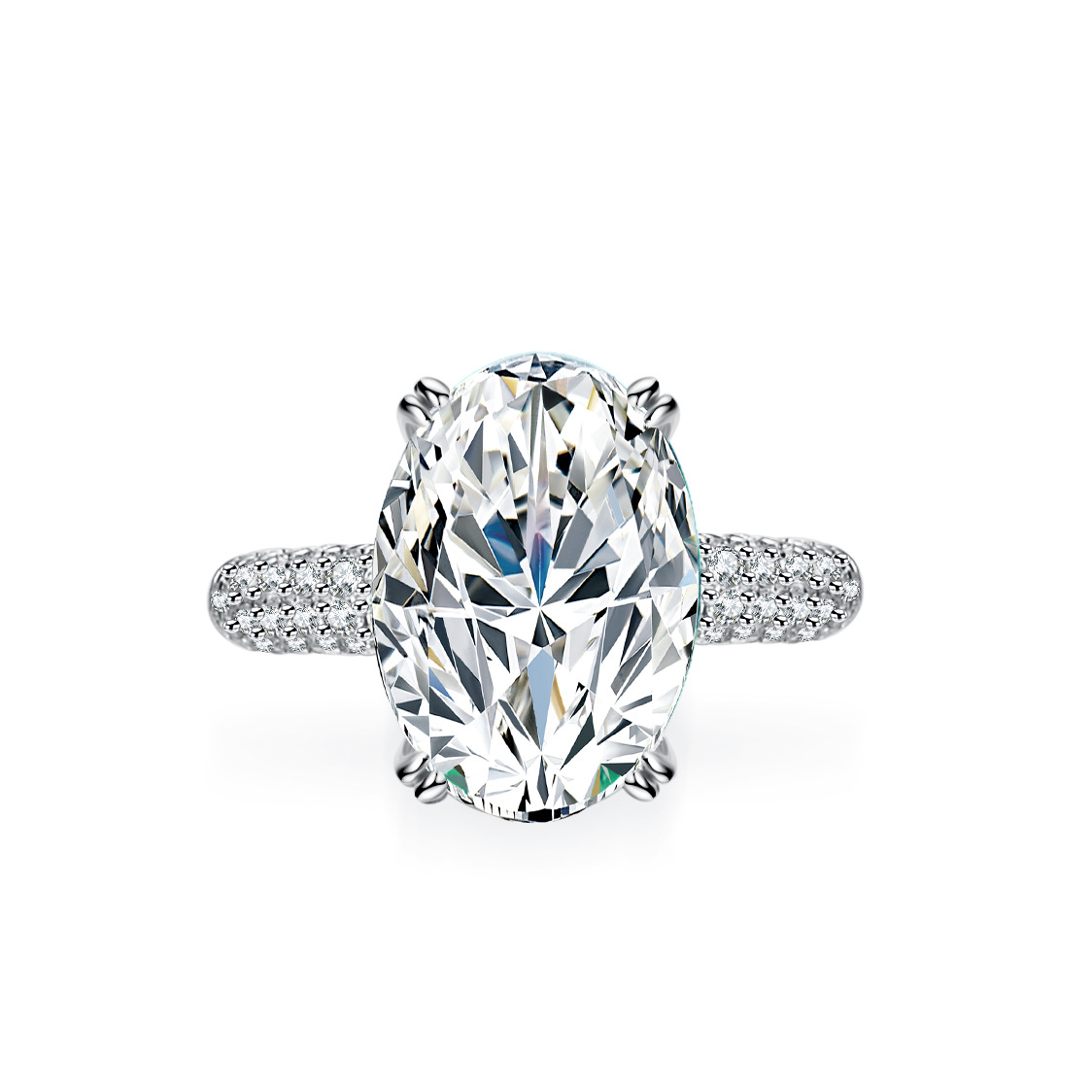 Alien 18K Gold Inlaid Moissani - Moissanite Engagement Ring 1 Carat ulasan dan harga