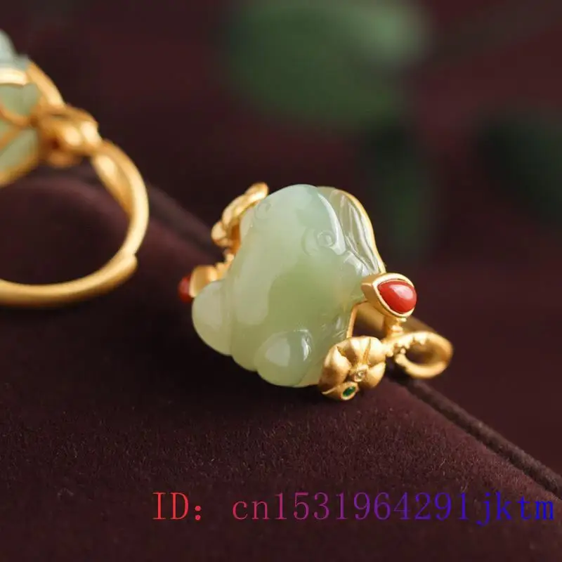 Green Jade Frog Rings Charms N - Rings ulasan dan harga