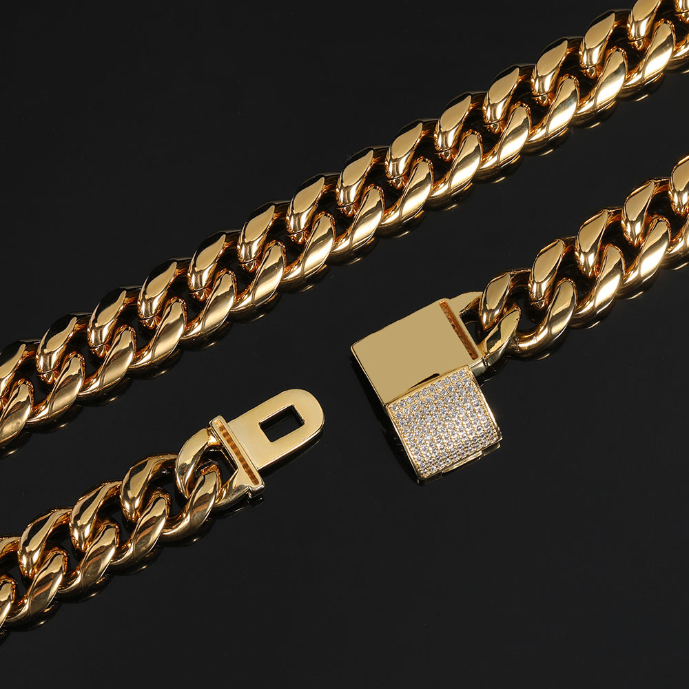 12mm Miami Mens Cuban Link Cha - Cuban Link Chain 12Mm ulasan dan harga