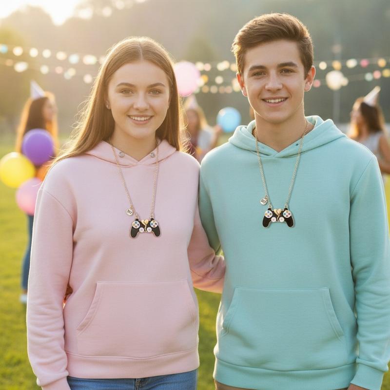 2Pcs Magnetic Game Controller  - Magnetic Couple Matching Necklaces ulasan dan harga
