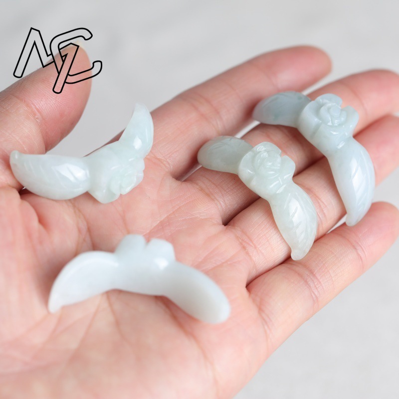 2PC Natural White Jadeite Jade - Bracelets ulasan dan harga
