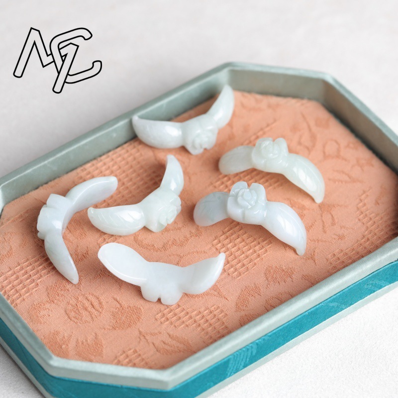 2PC Natural White Jadeite Jade - Bracelets ulasan dan harga
