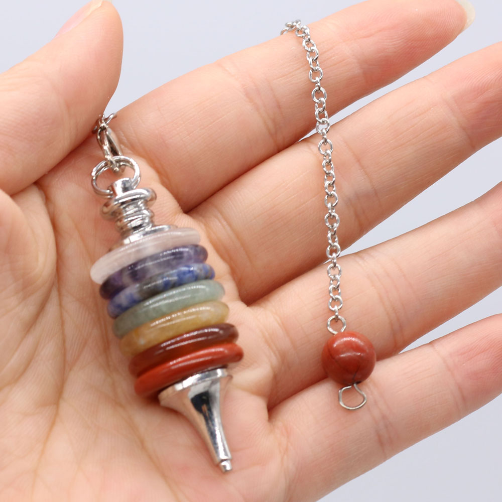 Natural Stone Chakra Pendulum  - Crystal Pendant Necklace Natural Stone ulasan dan harga