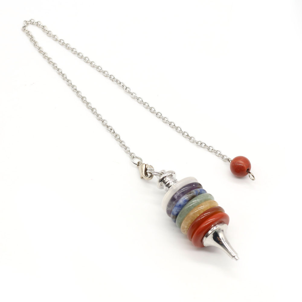 Natural Stone Chakra Pendulum  - Crystal Pendant Necklace Natural Stone ulasan dan harga