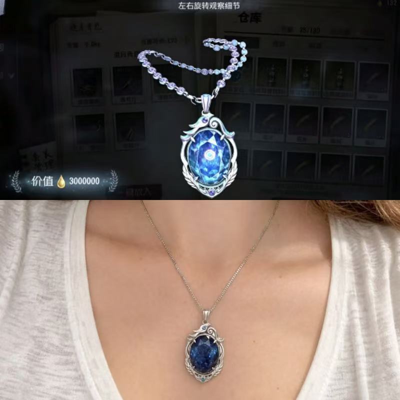 Identity V Cursed Sapphire Nec - Anime Pendant Necklace ulasan dan harga