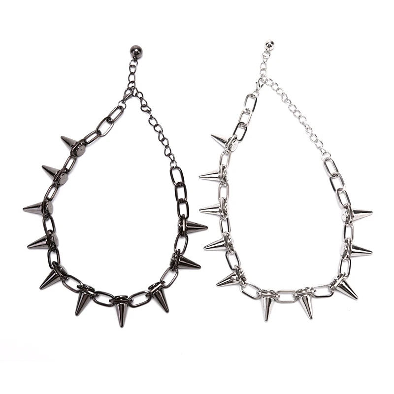 Goth Rock Biker Spike Rivet Co - Goth Punk Spike Choker ulasan dan harga