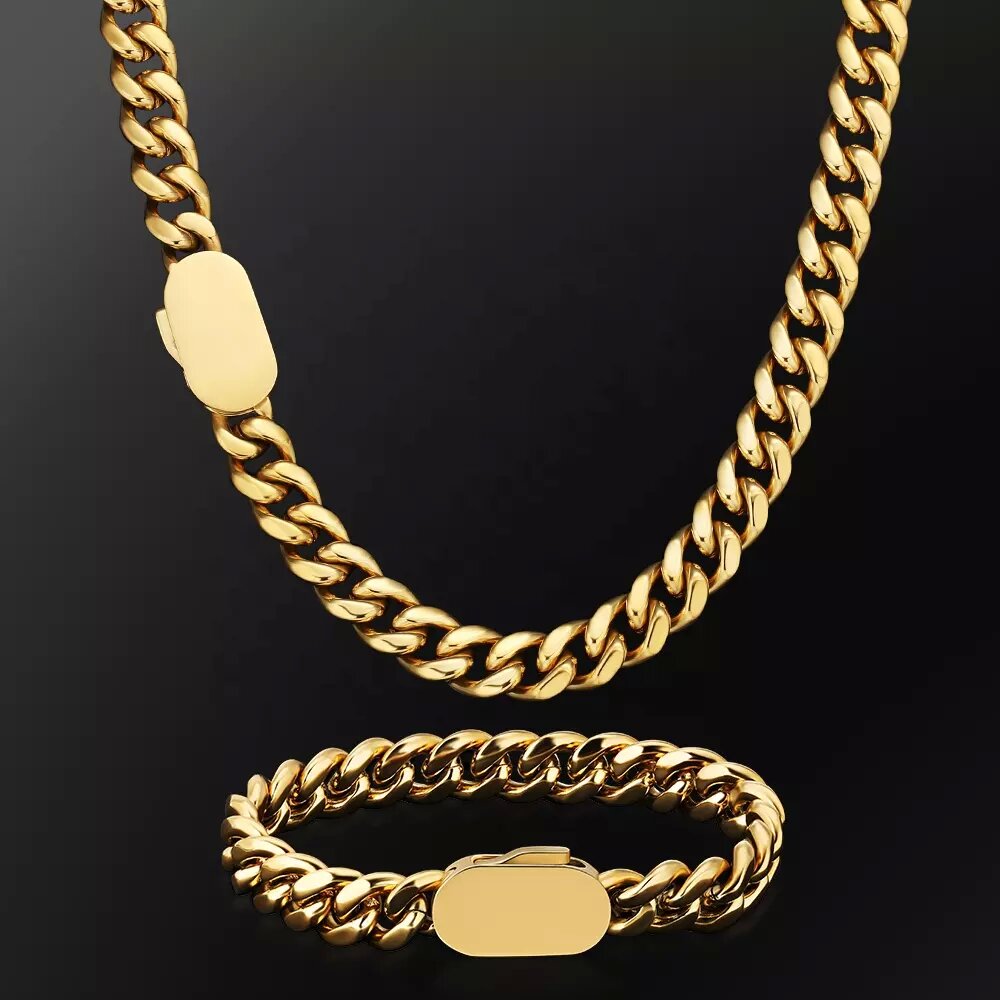 6-12mm Width New Style Stainle - Cuban Link Chain 12Mm ulasan dan harga