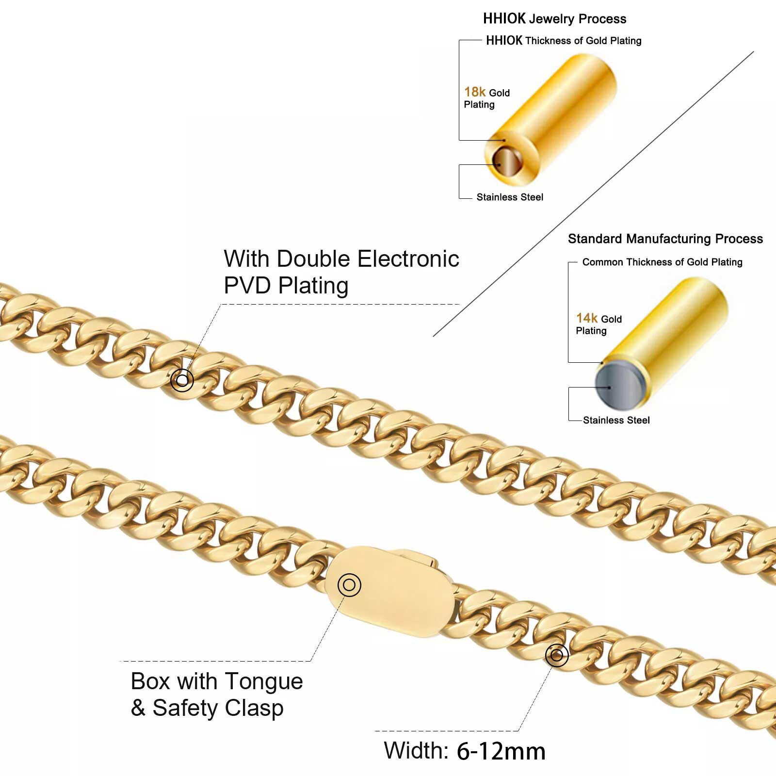 6-12mm Width New Style Stainle - Cuban Link Chain 12Mm ulasan dan harga