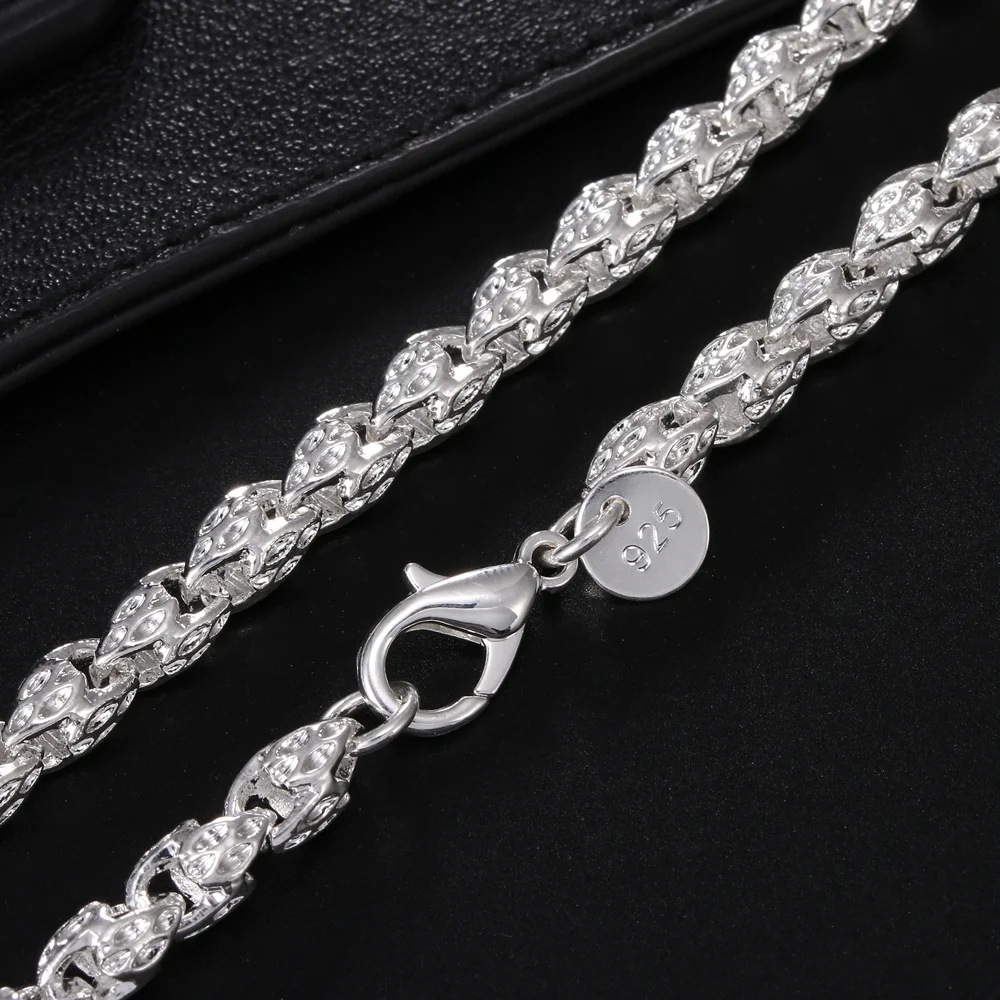 Hot charms 925 Sterling Silver - 925 Sterling Silver Chain Necklace Men ulasan dan harga