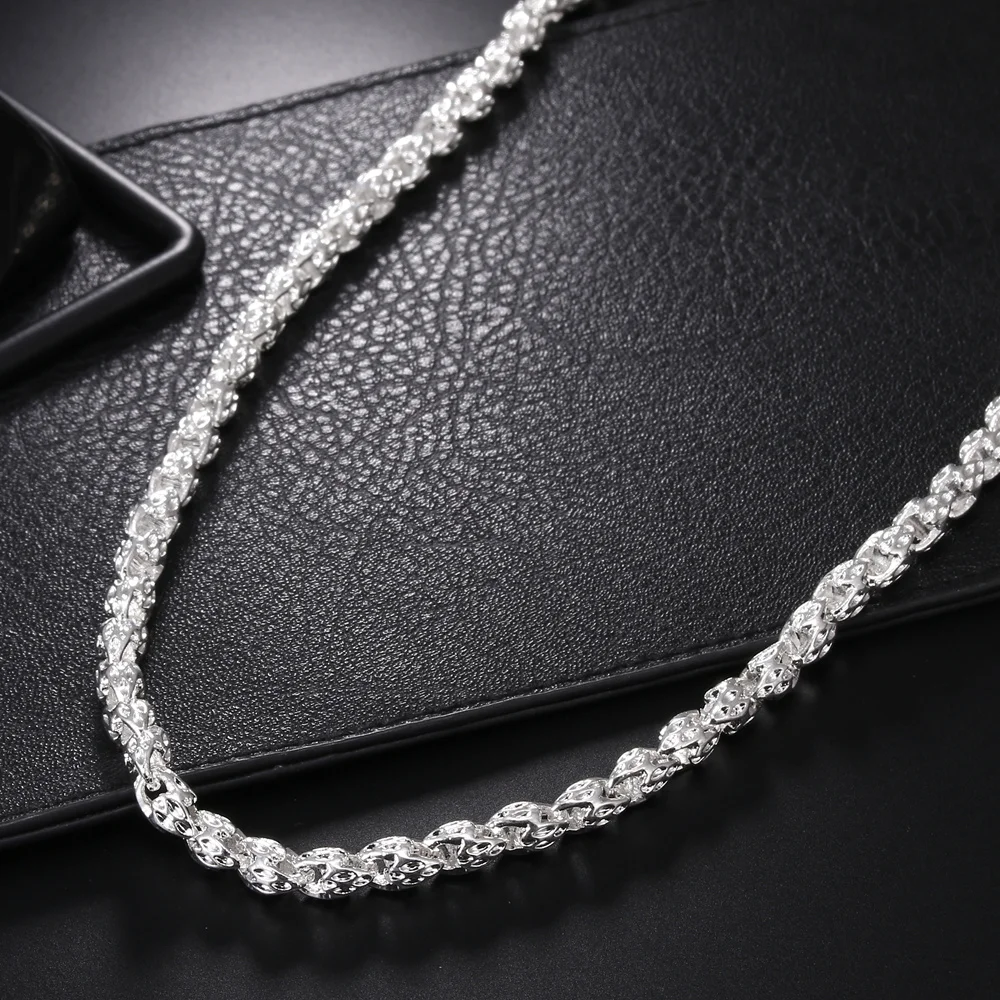 Hot charms 925 Sterling Silver - 925 Sterling Silver Chain Necklace Men ulasan dan harga