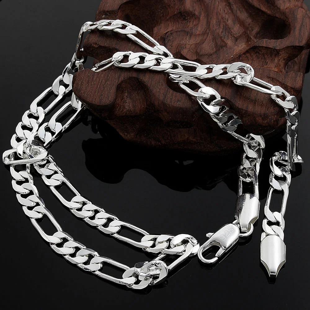 925 Sterling silver 18K gold N - 925 Sterling Silver Chain Necklace Men ulasan dan harga