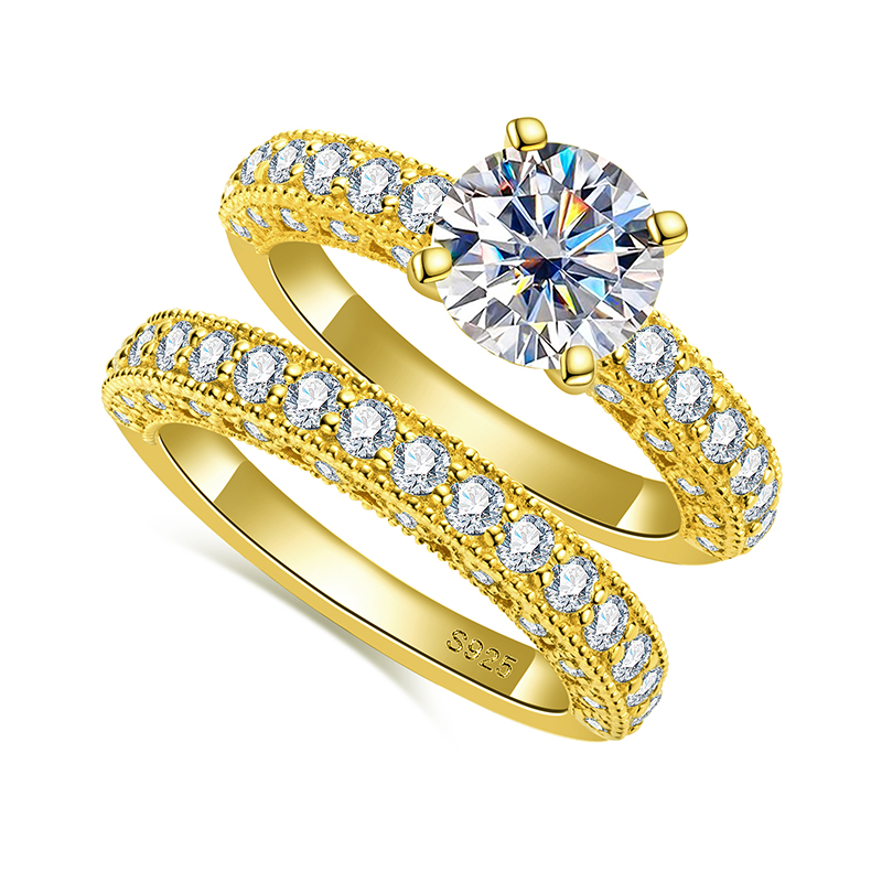 Ring Set For Women 925 Sterlin - Moissanite Engagement Ring 1 Carat ulasan dan harga