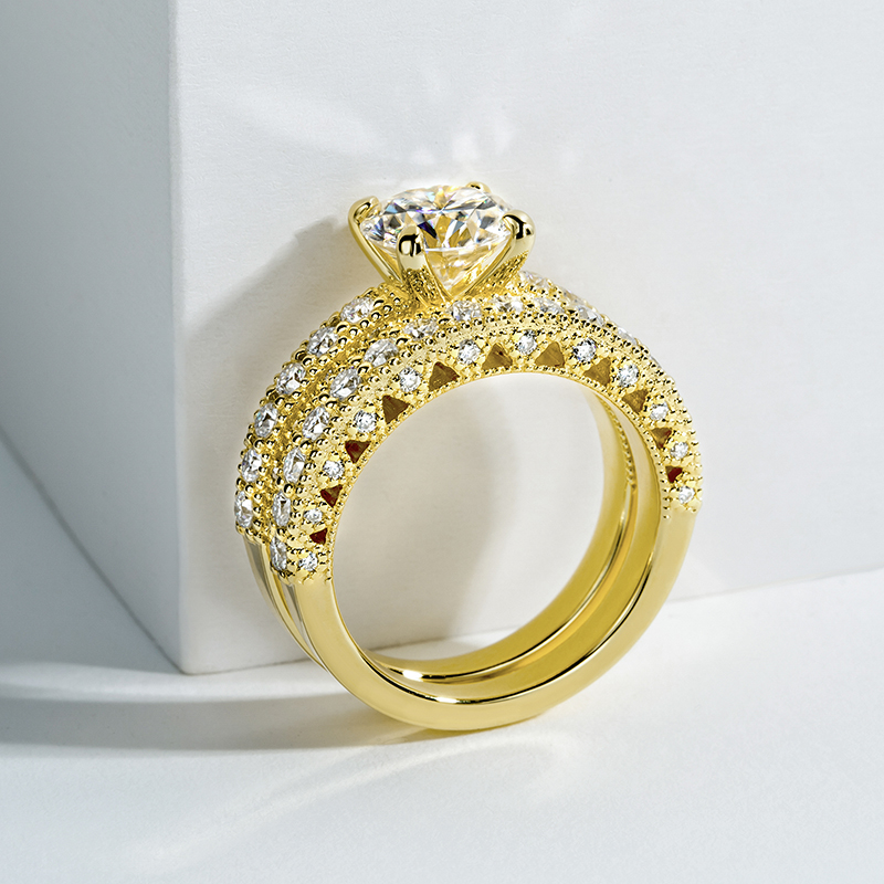 Ring Set For Women 925 Sterlin - Moissanite Engagement Ring 1 Carat ulasan dan harga