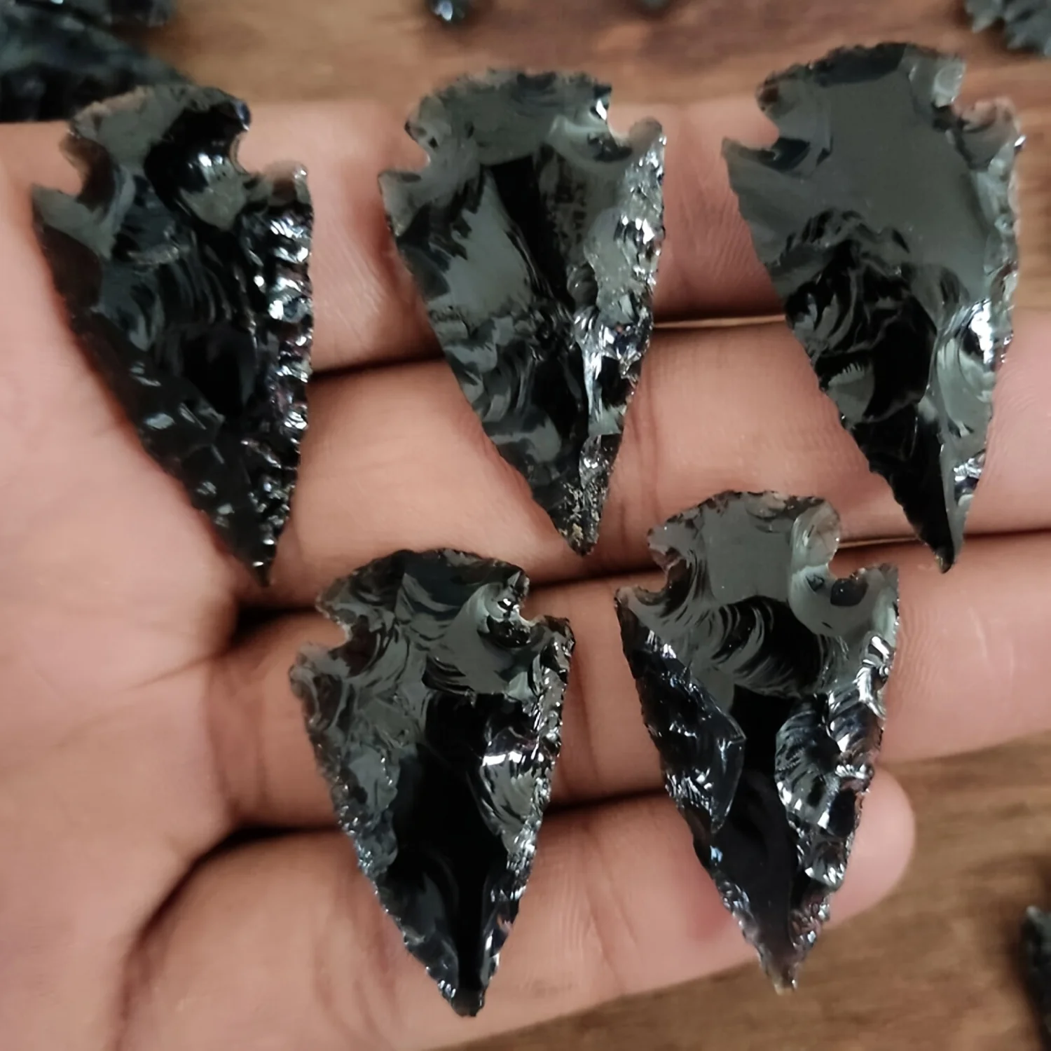 1 Obsidian Arrow Pendant -Hand - Crystal Pendant Necklace Natural Stone ulasan dan harga