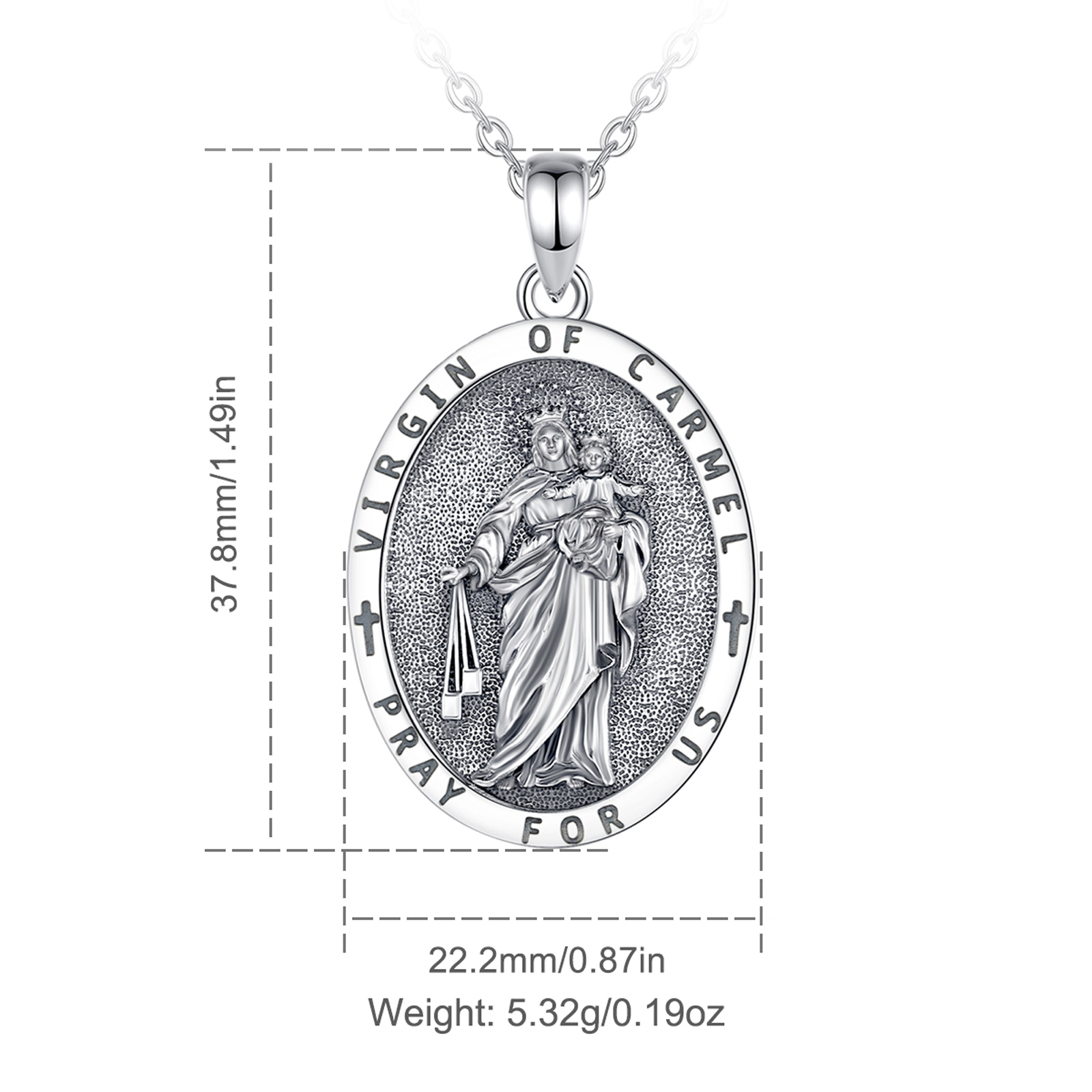 Eudora 925 Sterling Silver Vir - 925 Sterling Silver Chain Necklace Men ulasan dan harga