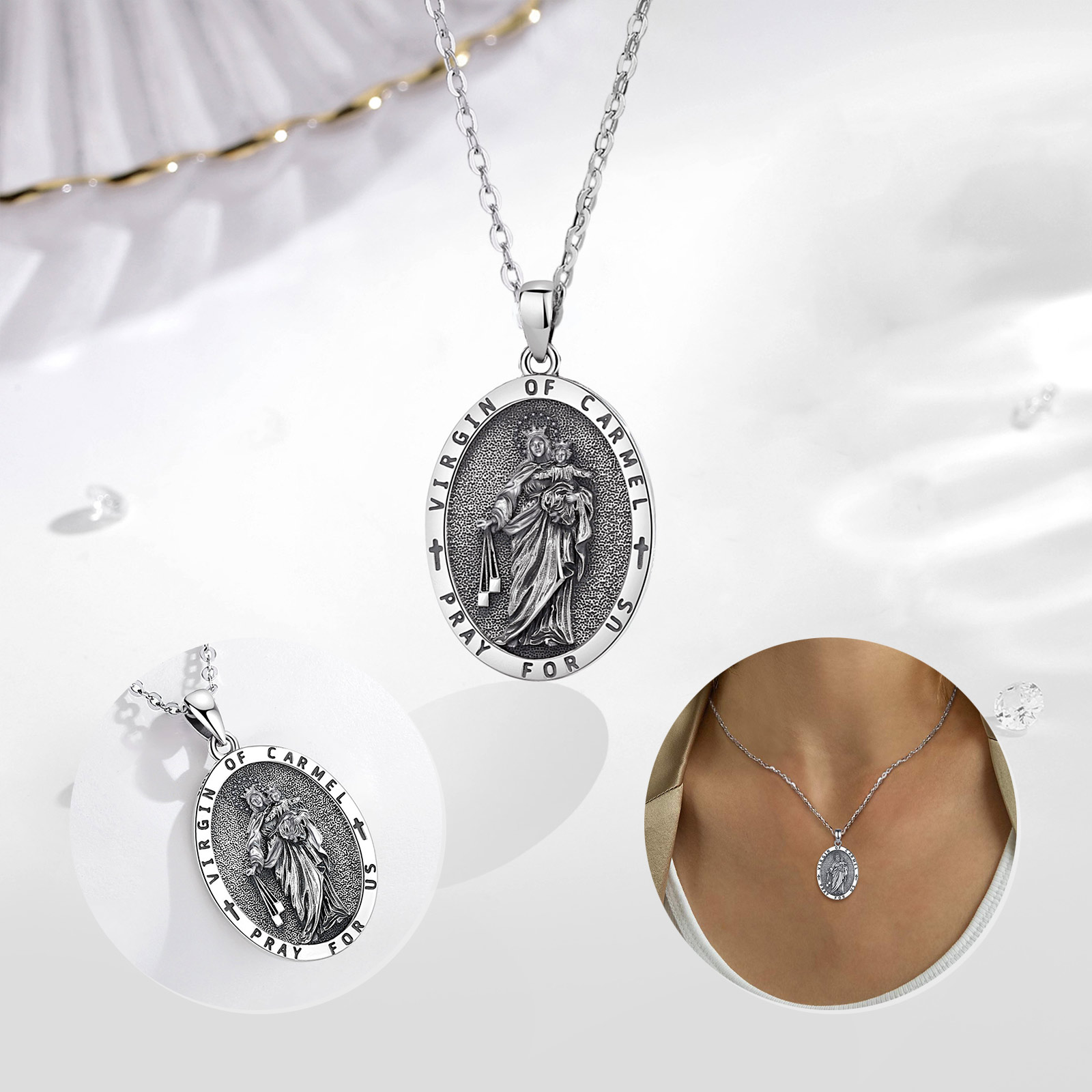 Eudora 925 Sterling Silver Vir - 925 Sterling Silver Chain Necklace Men ulasan dan harga