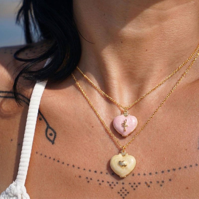 Vintage Heart Shape Photo Lock - Heart Locket Necklace Photo ulasan dan harga