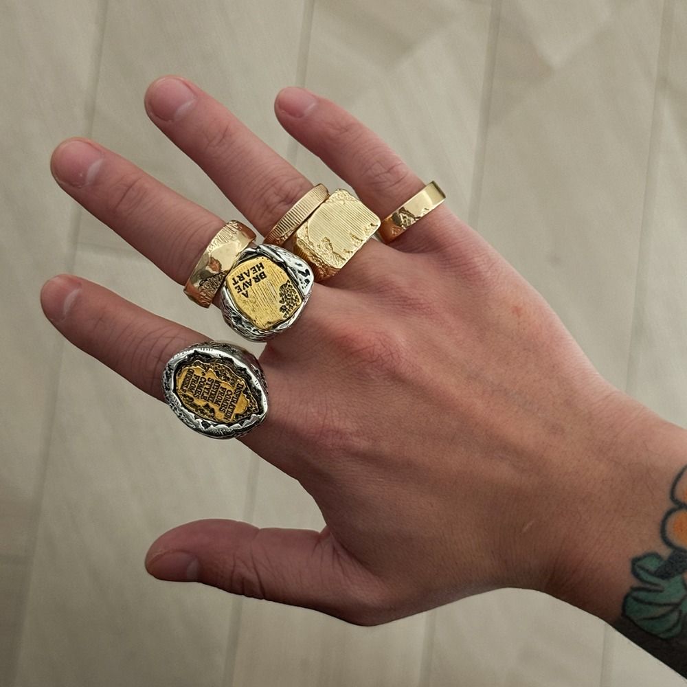 Finger Rings Sets 6Pcs/Set Geo - Vintage Punk Knuckle Rings Set ulasan dan harga