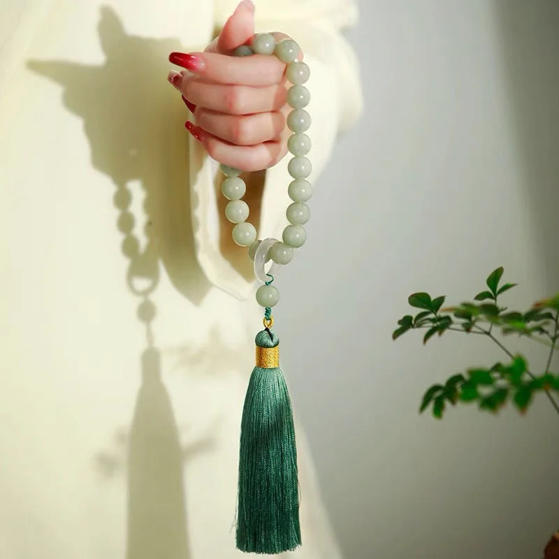 Green Jade Stone 12mm Beads Ta - Bracelets ulasan dan harga