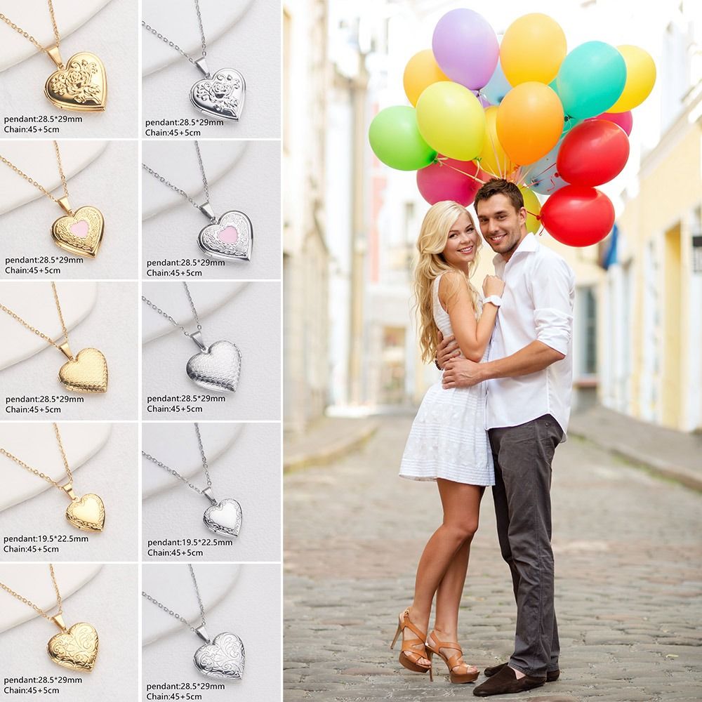 DIY Necklace Photo Picture Loc - Heart Locket Necklace Photo ulasan dan harga